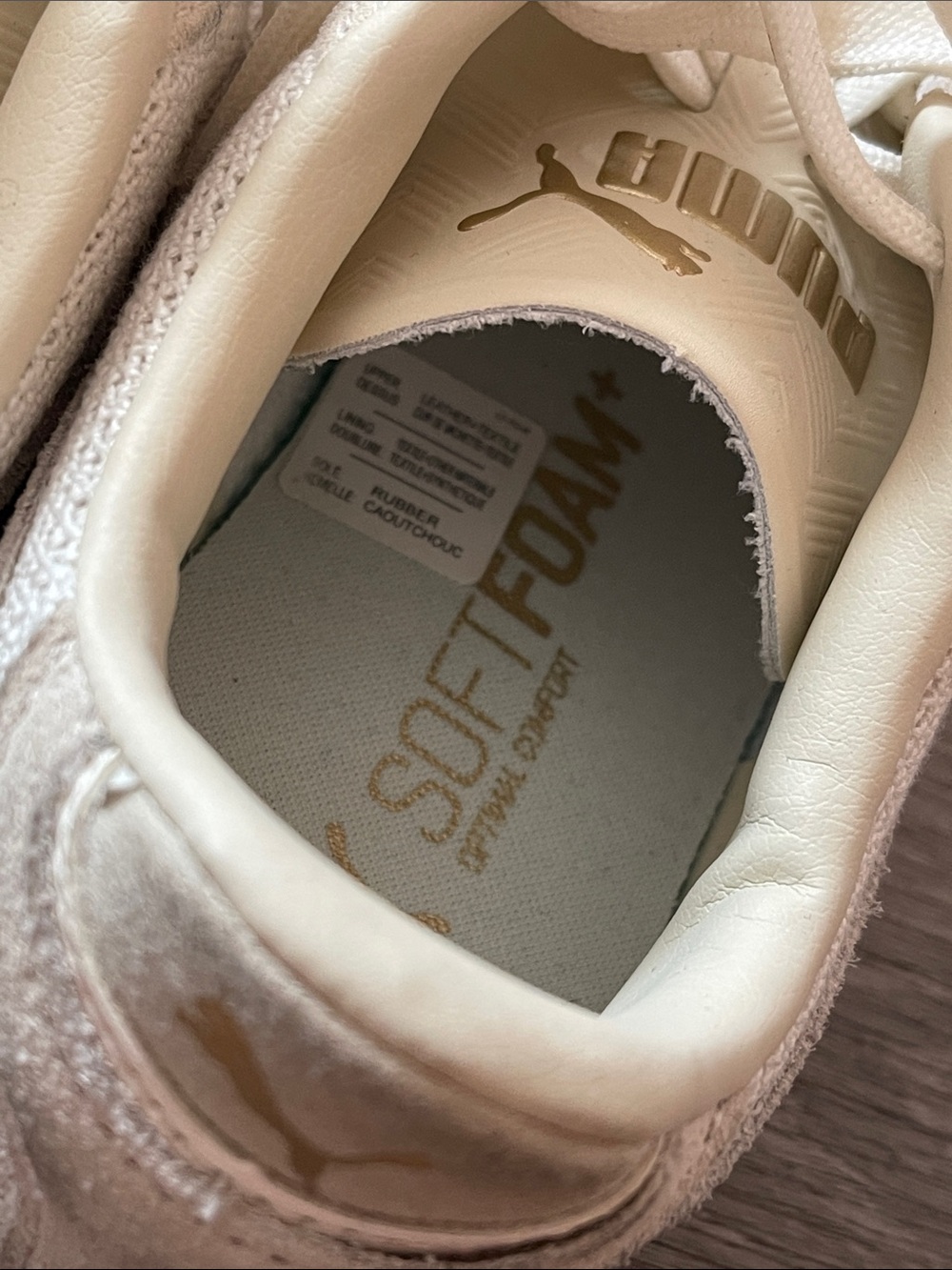 Puma Cream & Brown Low-Top Sneakers - Picture 5 of 6
